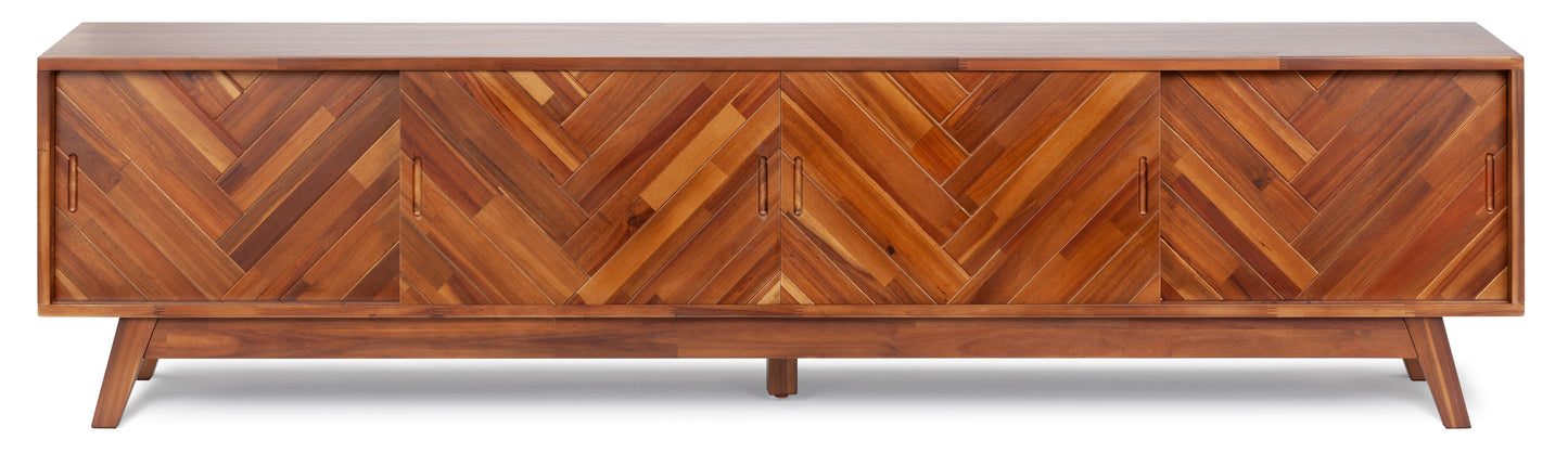 Herringbone TV Stand Low